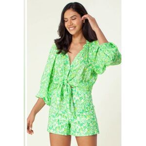 NWT Hale Bob Womens Green Clover Top Size M